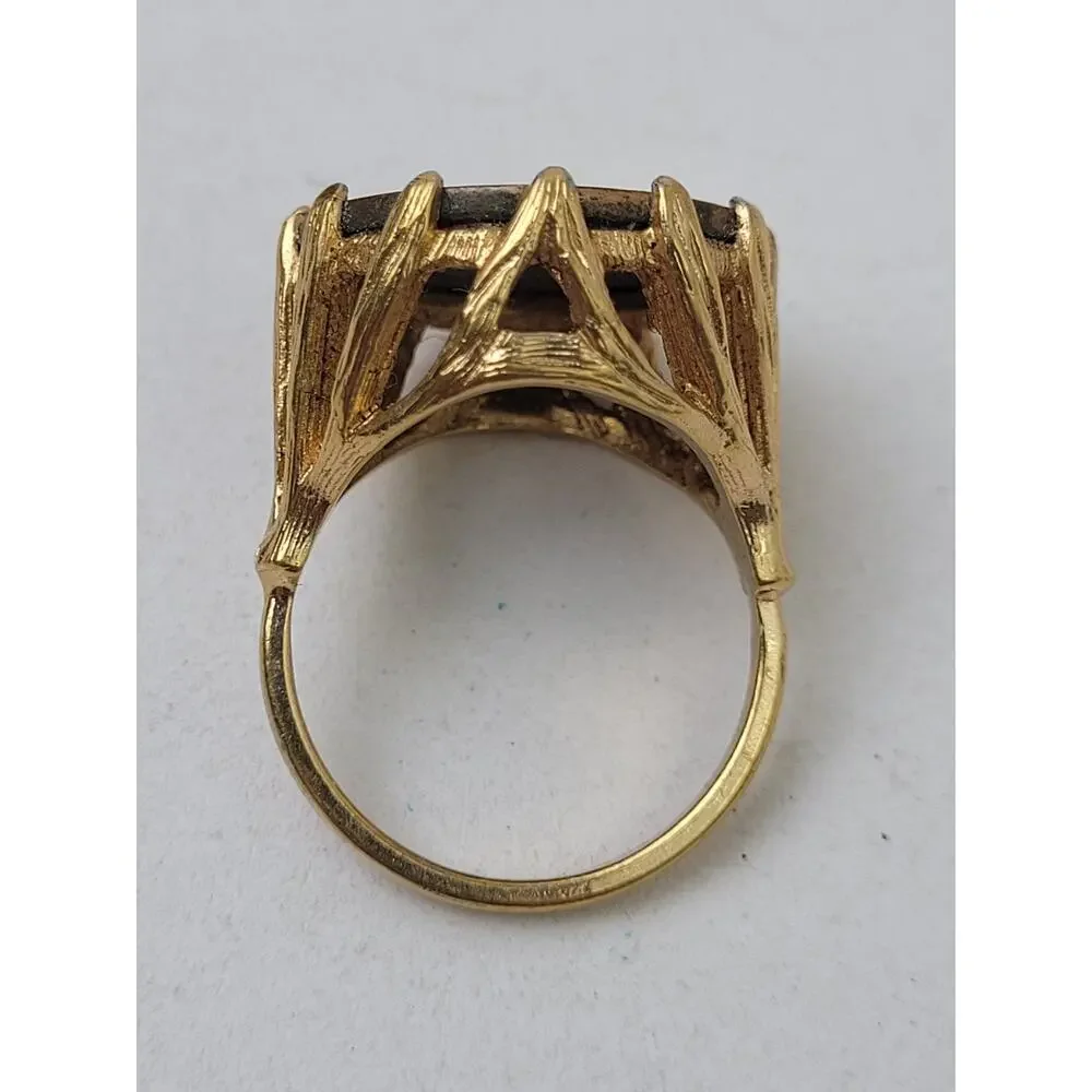 Vintage 1907 Penny Ring 18K GE Gold Electroplated Band | Sz 8.75 - Picture 5 of 7